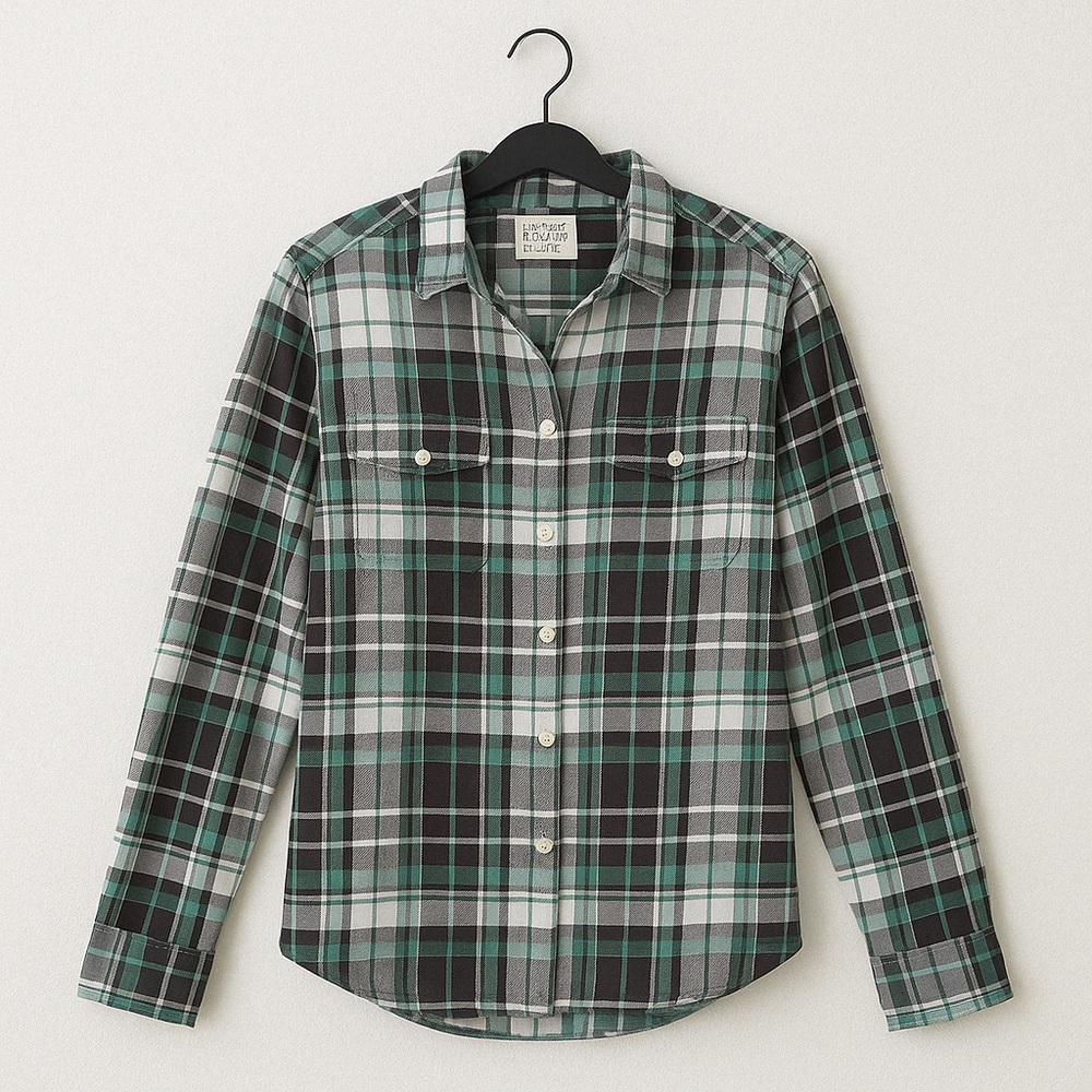 American Eagle Plaid Button-Up Shirt